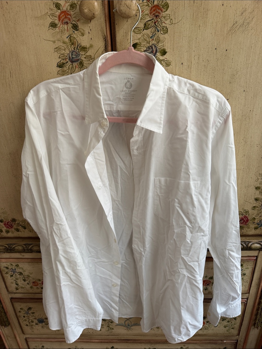 J. Crew White Long-Sleeve Button-Down Shirt